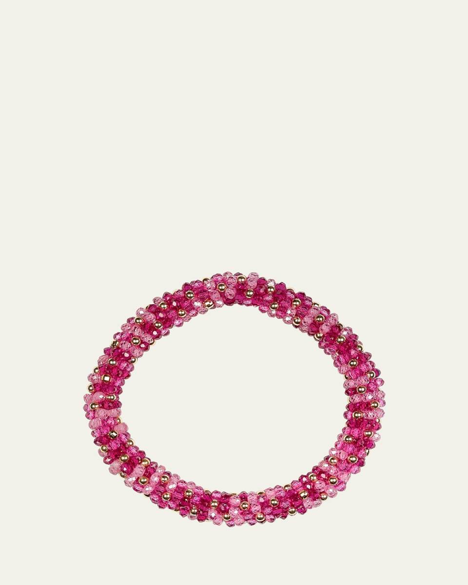 14K Yellow Gold Garnet and Zircon Bracelet